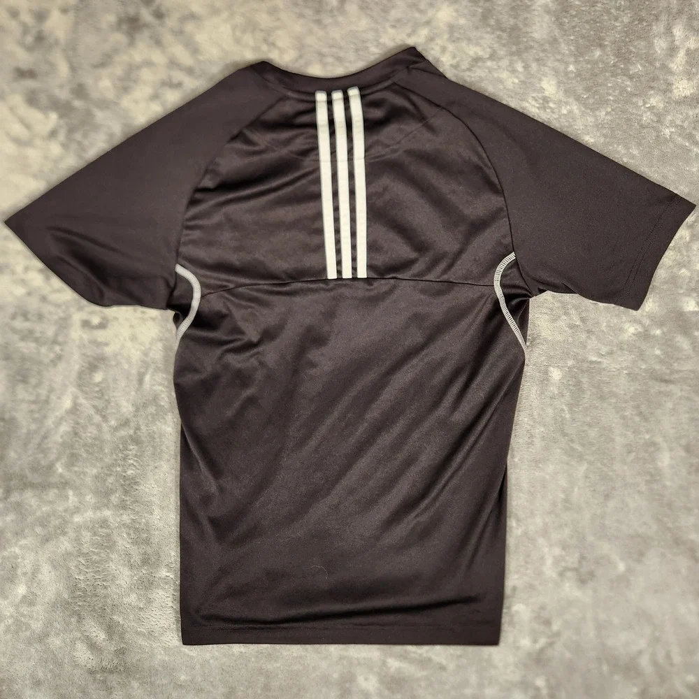 Adidas T-Shirt Mens S Black Excellent Short‎ Sleeve Athletic Performance Logo